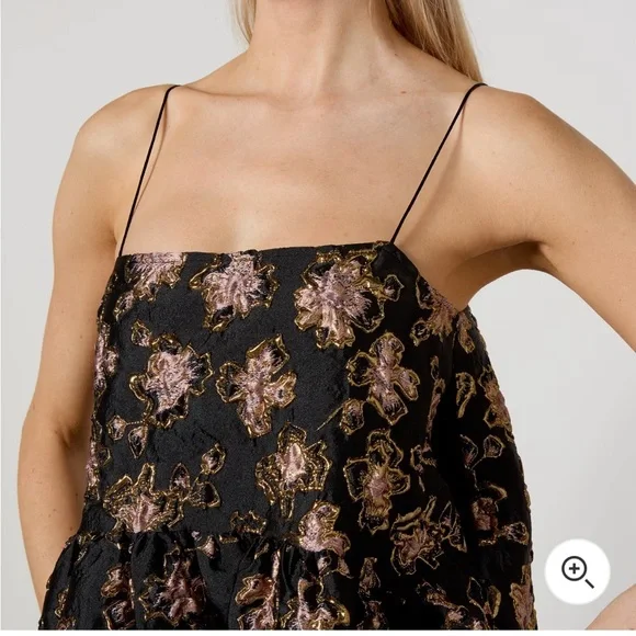 Sister Jane Dream Floral-Jacquard Cloqué Midi Dress - Picture 3 of 4